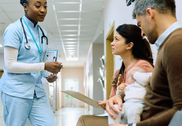 A doctor consulting a patient